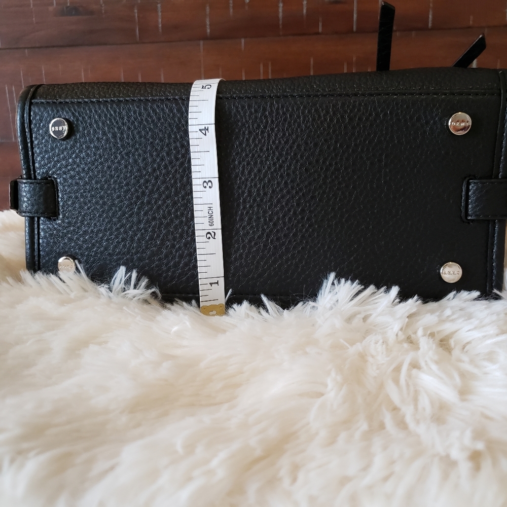 REDUCED - DKNY Marcy Black Medium Pebble Leather Crossbody Satchel NWT - Picture 14 of 14